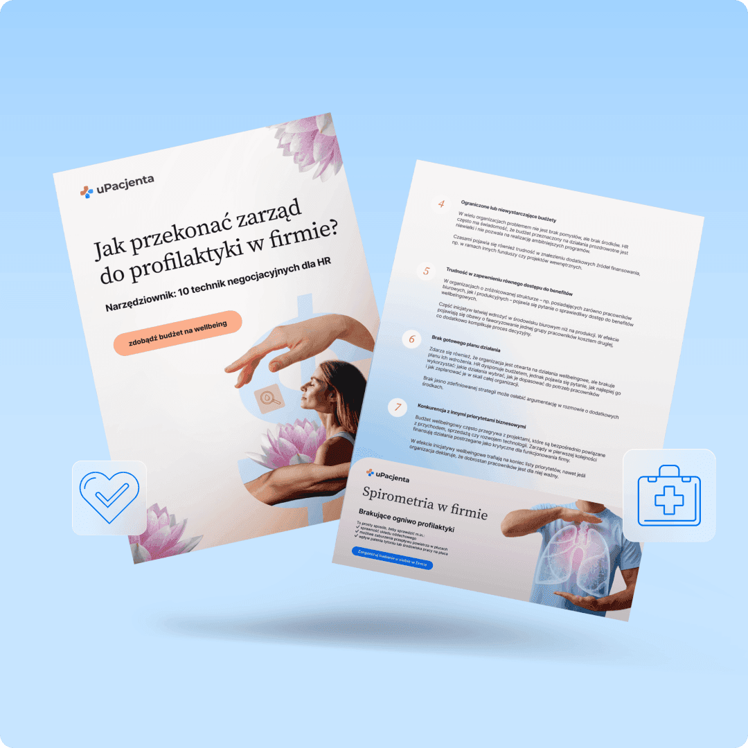 Makieta e-booka: Jak przekonać zarząd do profilaktyki w firmie